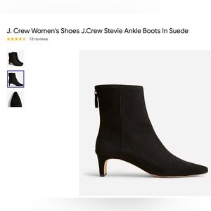 Minimalist Chic Modern - JCrew Stevie Ankle bootie in black suede. BRAND NEW